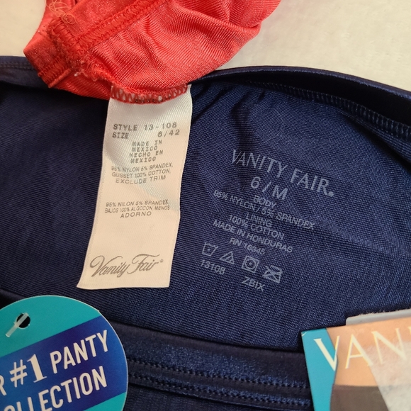 2pk Vanity Fair Illumination Smooth Microfiber Hi-cut Brief Panties Size M - Picture 5 of 5